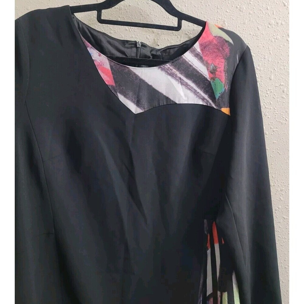 Marina Rinaldi Diametro Print Panel Dress Size 14 US Quiet Luxury Classy NEW - Picture 6 of 16